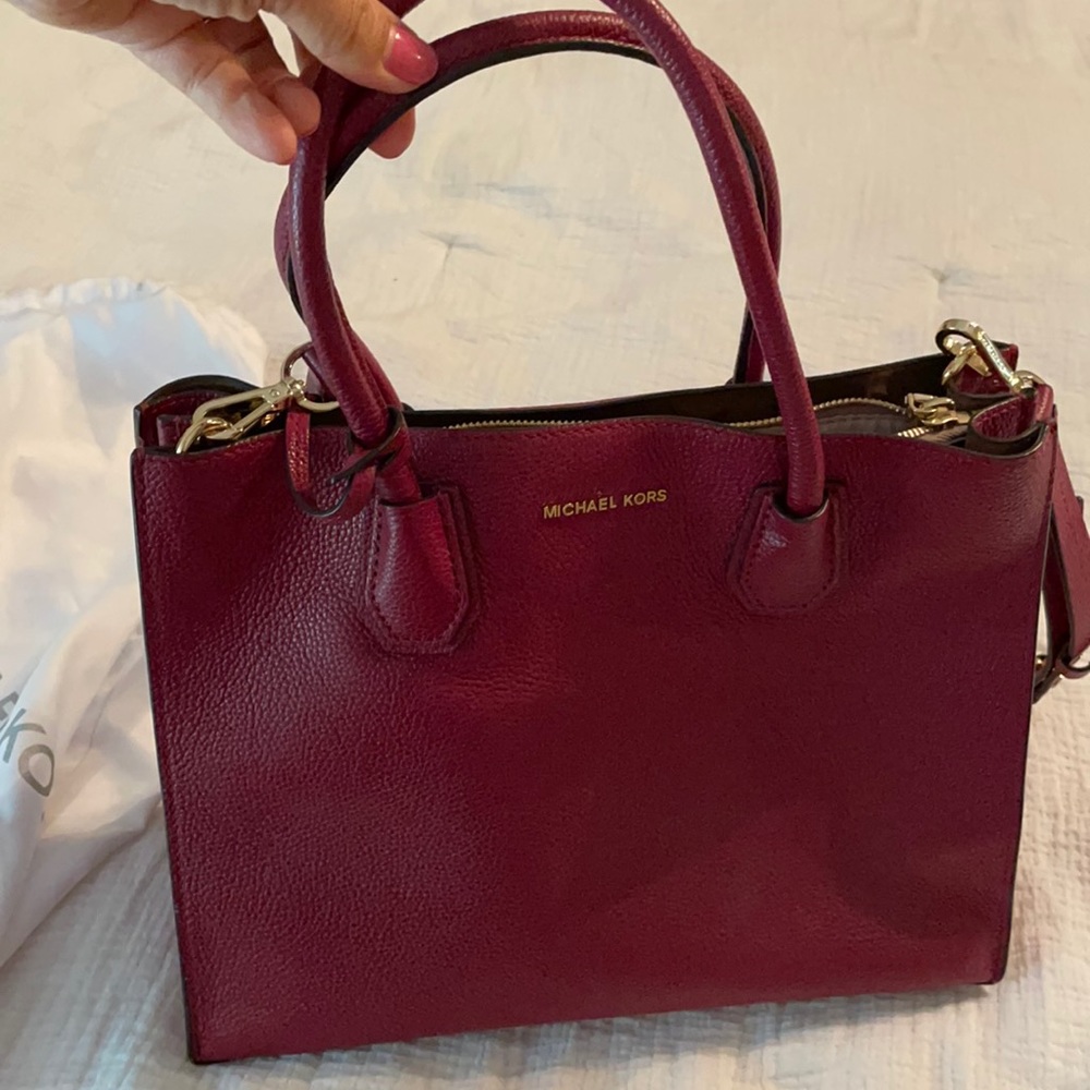 Rare cherry red Mercer Michael Kors bag
